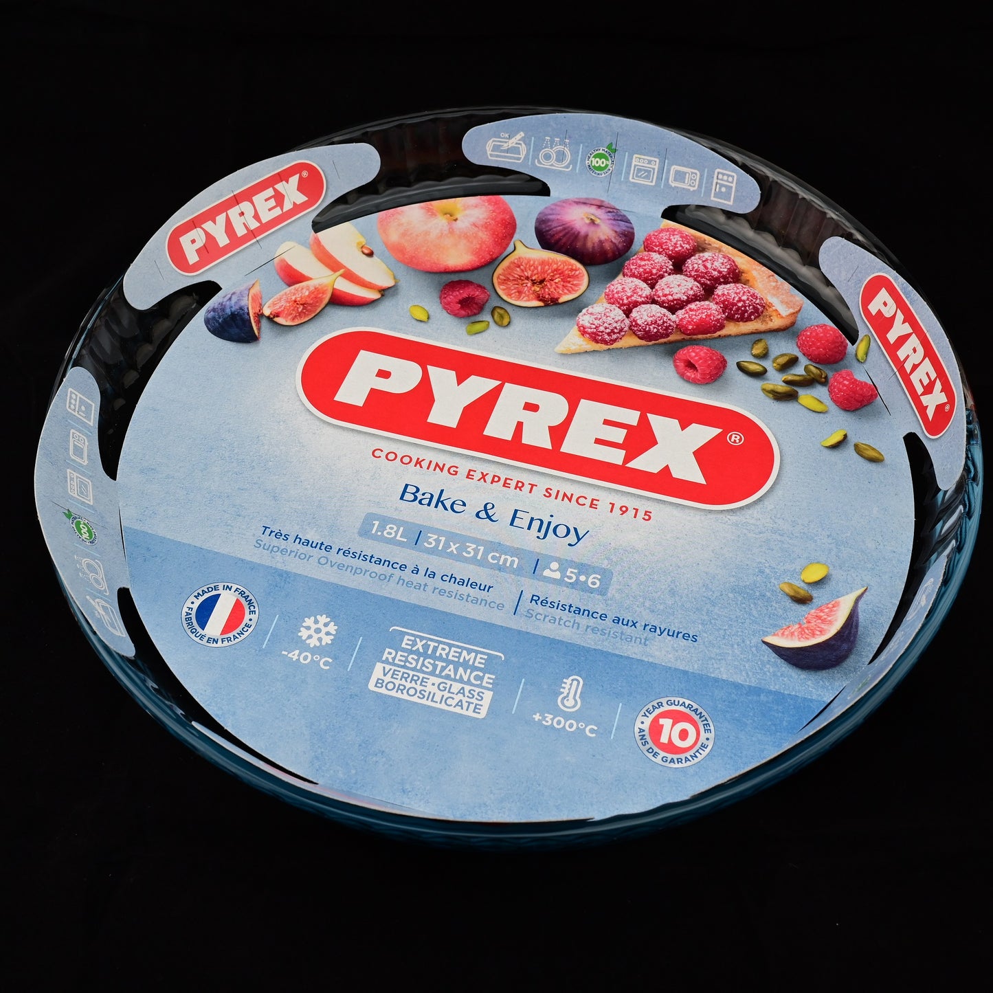 Pyrex 25cm Tart/Pizza Glass Pan