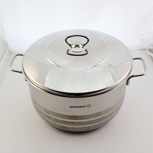 Korkmaz Mega Stainless Steel Cooking Pot (10Liters)